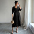 Minimalist and fashionable lace patchwork skirt dress