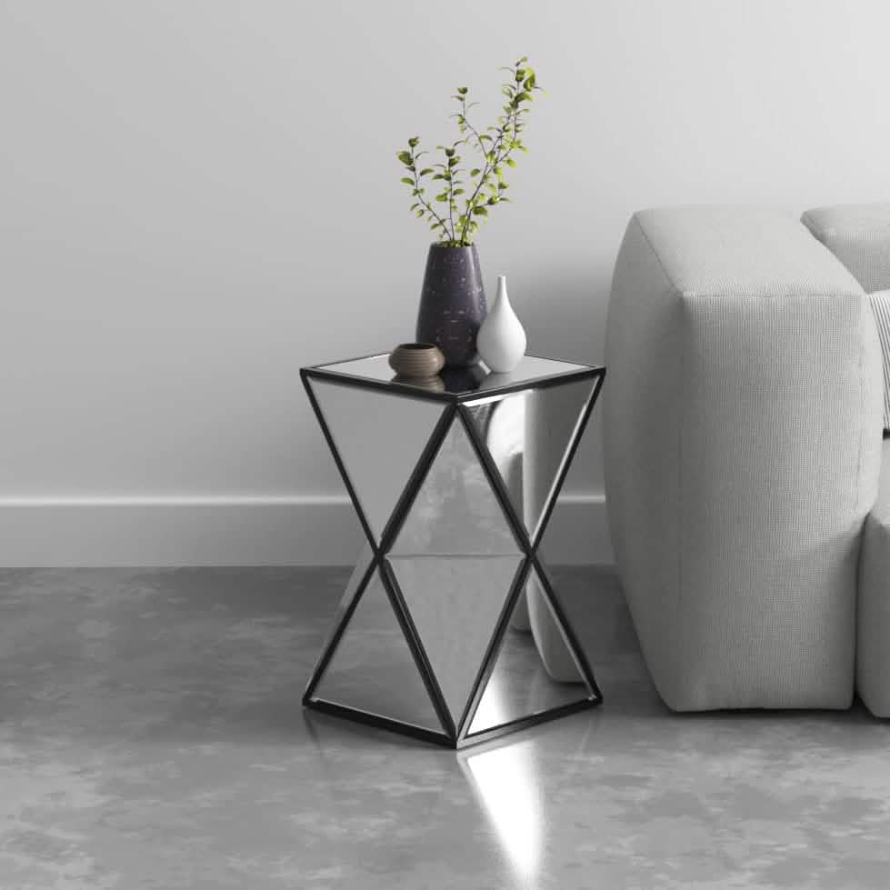Mirror Bedside Coffee Table