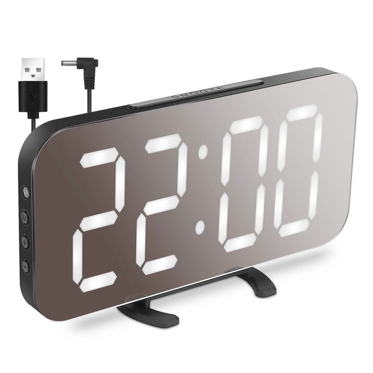 Mirror LED Electronic Alarm Clock
