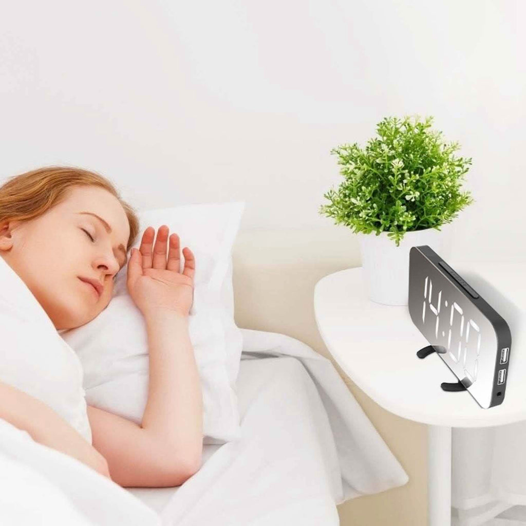 Mirror LED Electronic Alarm Clock