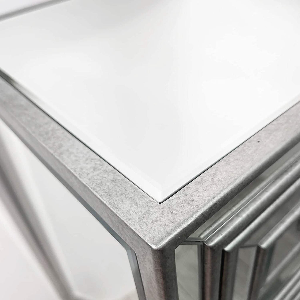 Mirrored Accent Bedside Coffee Table