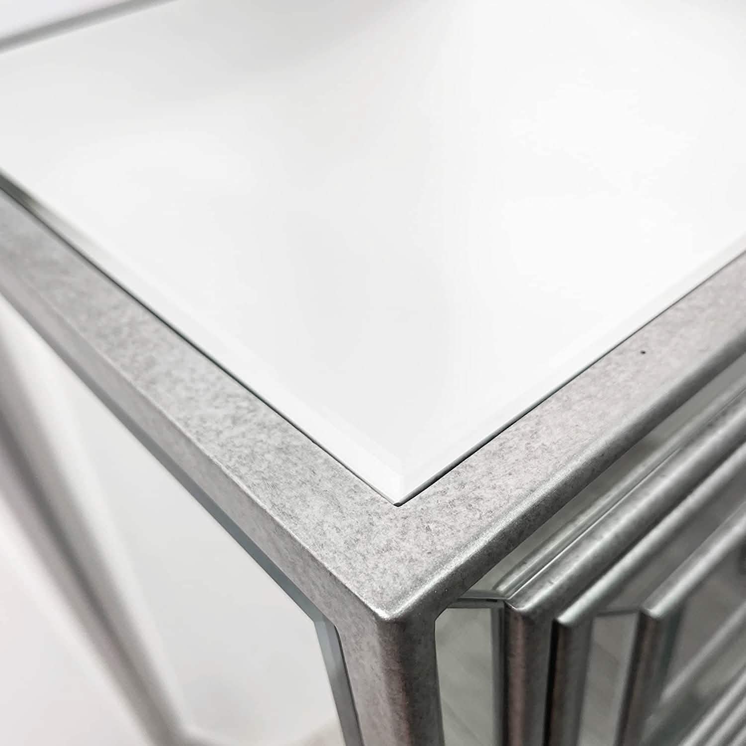Mirrored Accent Bedside Coffee Table