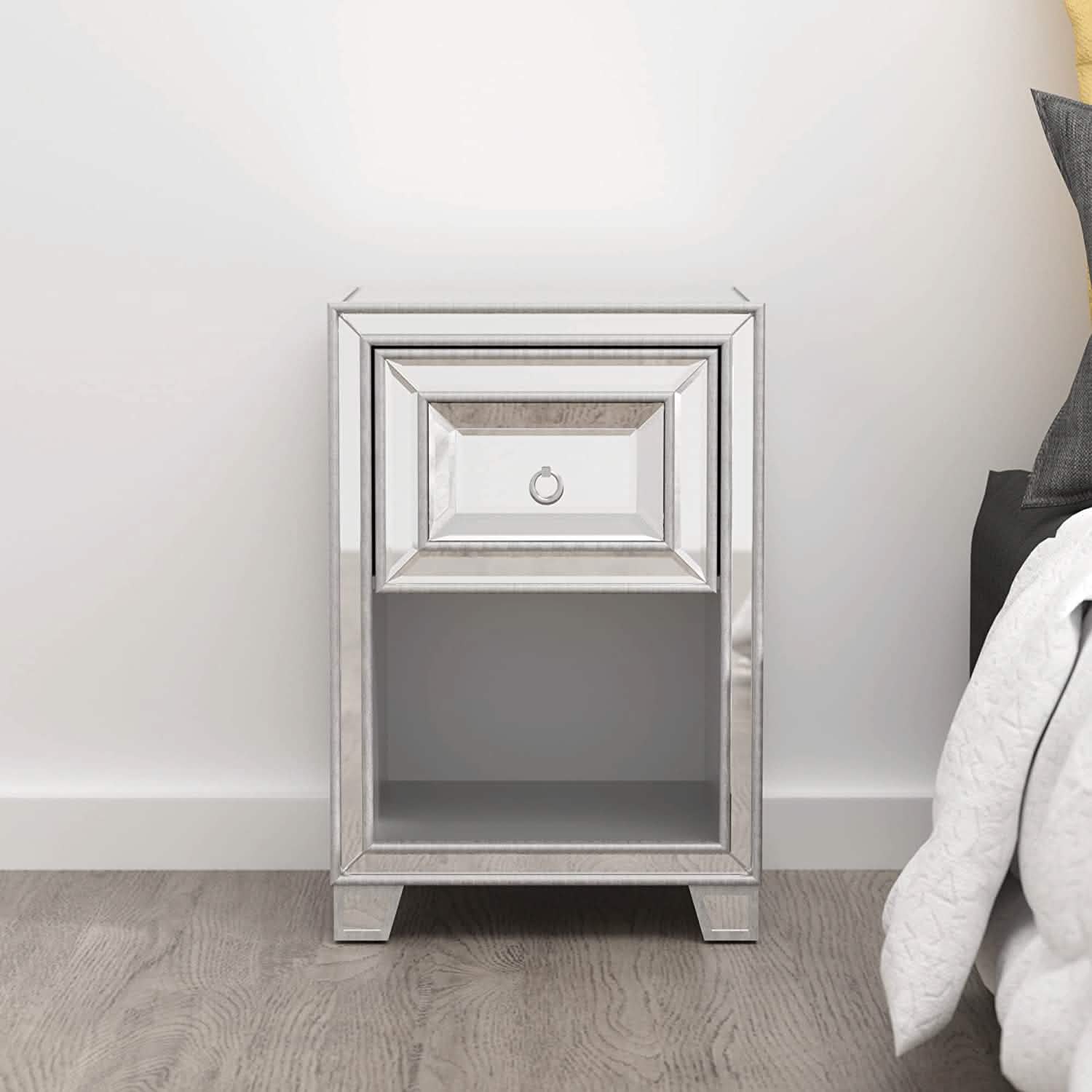Mirrored Accent Bedside Coffee Table