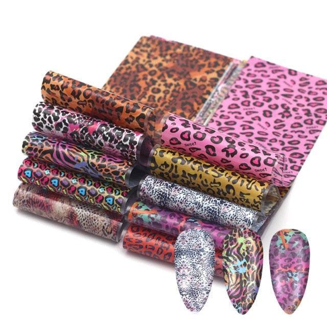 Mix Nail Art Transfer Foil Sticker Angles Decoration Nail Art Decals Design For Nails Wraps Follie Nail Foil Transfer Sticker Kit, Nail Art Decals Nail Foil Glass Paper Nail Decals Nail Wraps for Nail Art Decorations Supplies