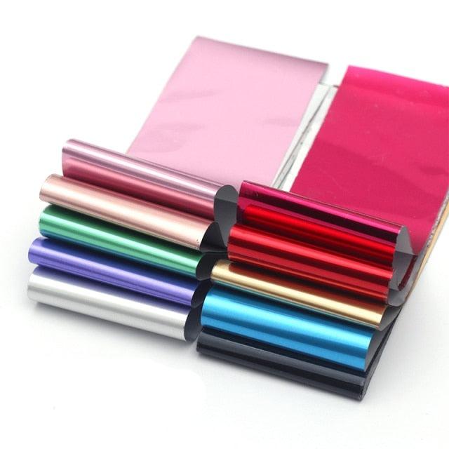 Mix Nail Art Transfer Foil Sticker Angles Decoration Nail Art Decals Design For Nails Wraps Follie Nail Foil Transfer Sticker Kit, Nail Art Decals Nail Foil Glass Paper Nail Decals Nail Wraps for Nail Art Decorations Supplies