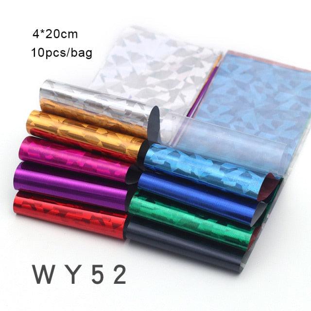 Mix Nail Art Transfer Foil Sticker Angles Decoration Nail Art Decals Design For Nails Wraps Follie Nail Foil Transfer Sticker Kit, Nail Art Decals Nail Foil Glass Paper Nail Decals Nail Wraps for Nail Art Decorations Supplies
