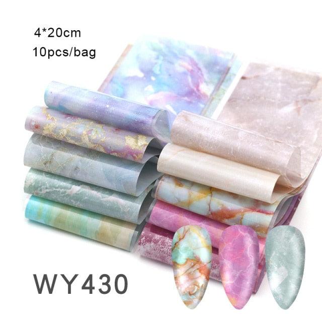 Mix Nail Art Transfer Foil Sticker Angles Decoration Nail Art Decals Design For Nails Wraps Follie Nail Foil Transfer Sticker Kit, Nail Art Decals Nail Foil Glass Paper Nail Decals Nail Wraps for Nail Art Decorations Supplies