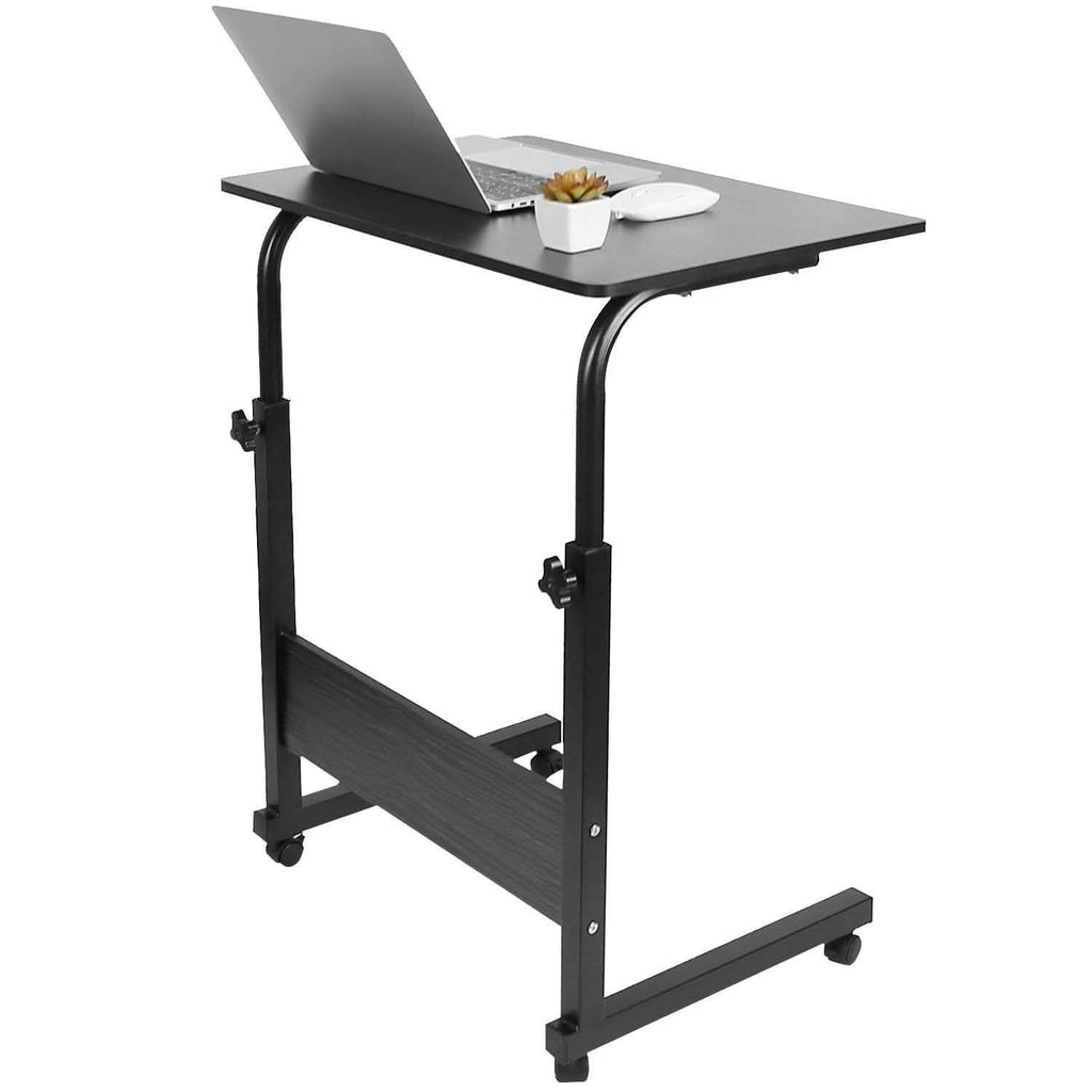 Mobile Laptop Desk Height Adjustable Rolling Wheels