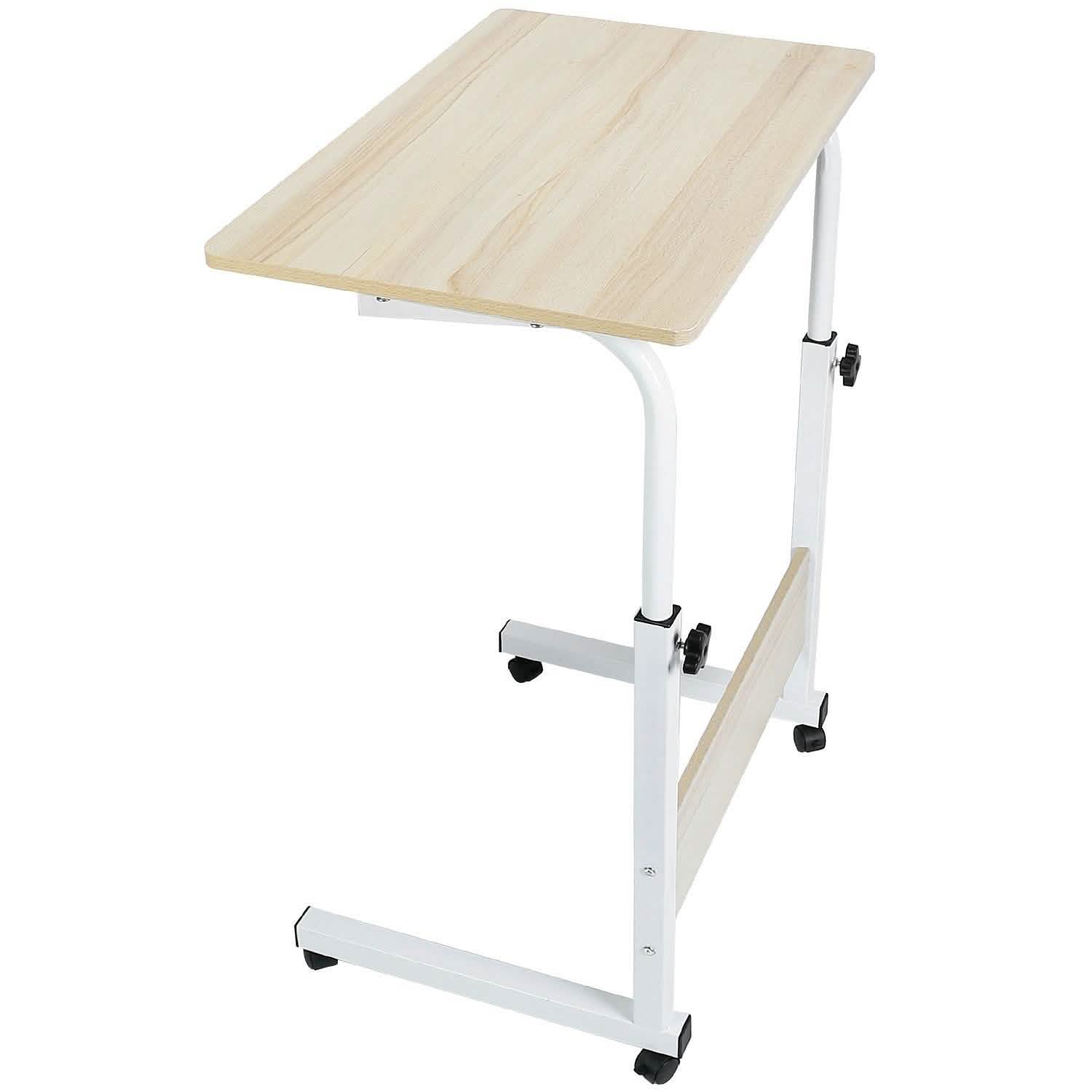 Mobile Laptop Desk Height Adjustable Rolling Wheels
