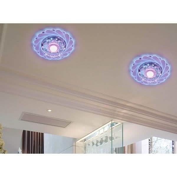 Modern Crystal LED Saving Bright Ceiling Blue Light Lamp Fixture Chandelier