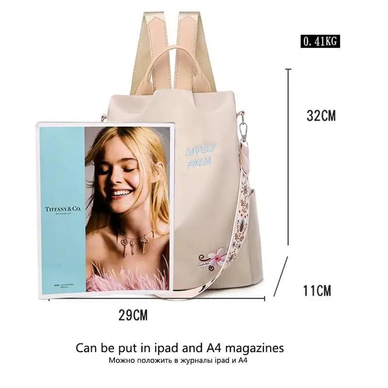 Modern Elegant  Waterproof Women's Backpack Fashionable Anti-theft Women Backpacks Nice Print School Bag High Quality Large Capacity Backpack
