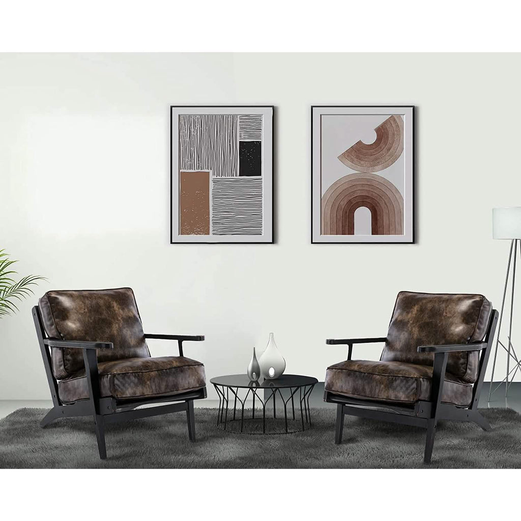 Modern Faux Leather Accent Chair