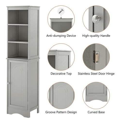 Modern Freestanding Tall Bathroom Locker