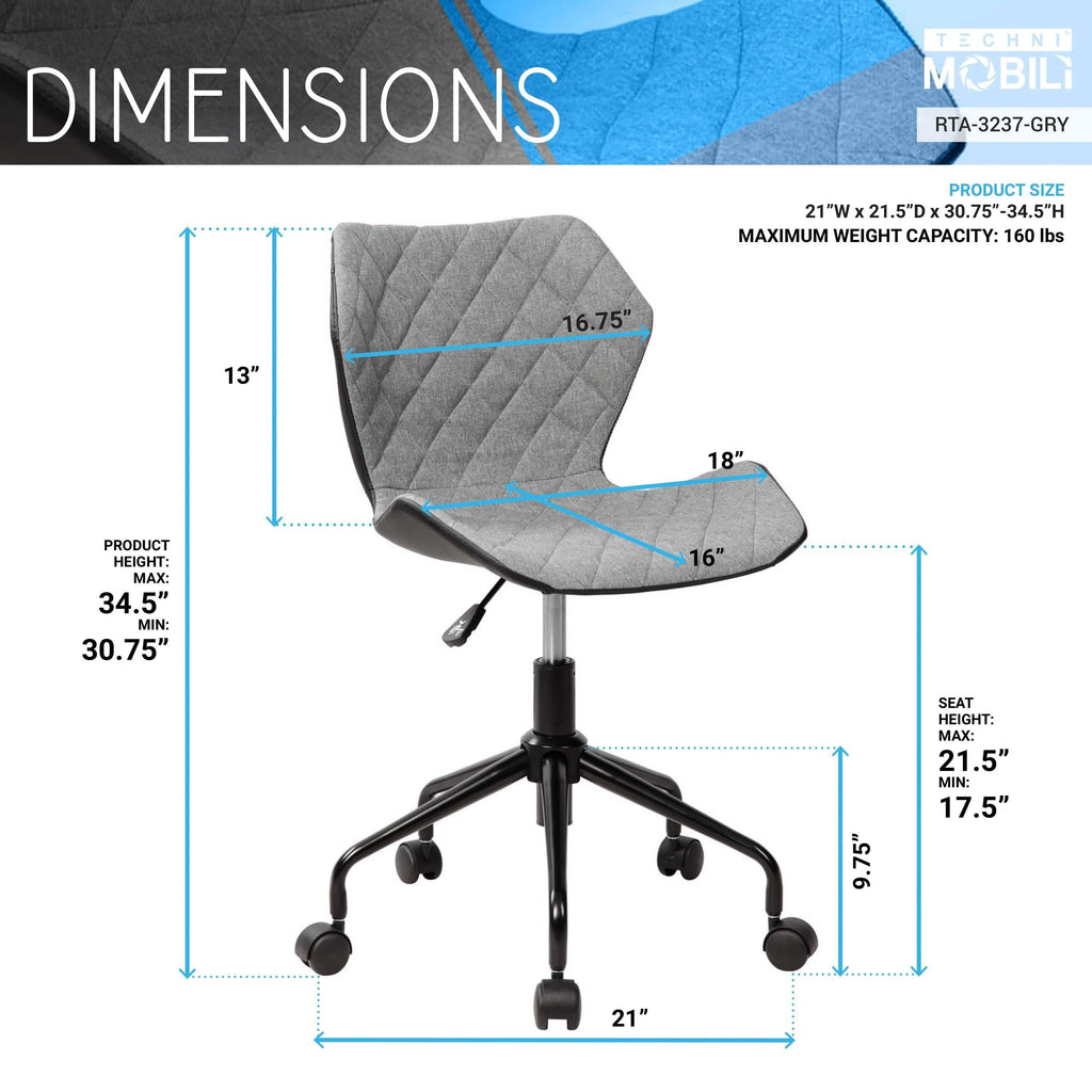 Modern Height Adjustable Office Task Chair