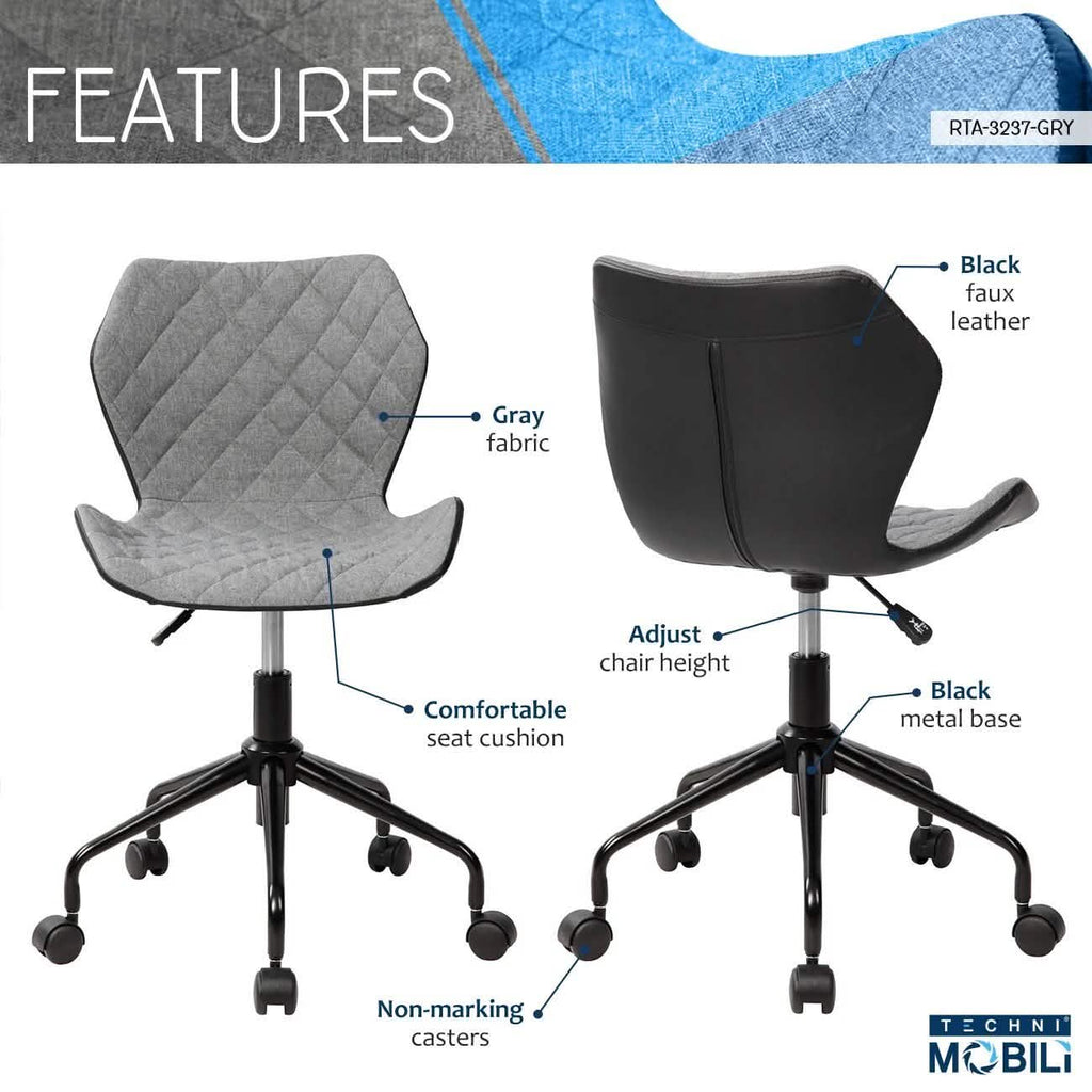 Modern Height Adjustable Office Task Chair