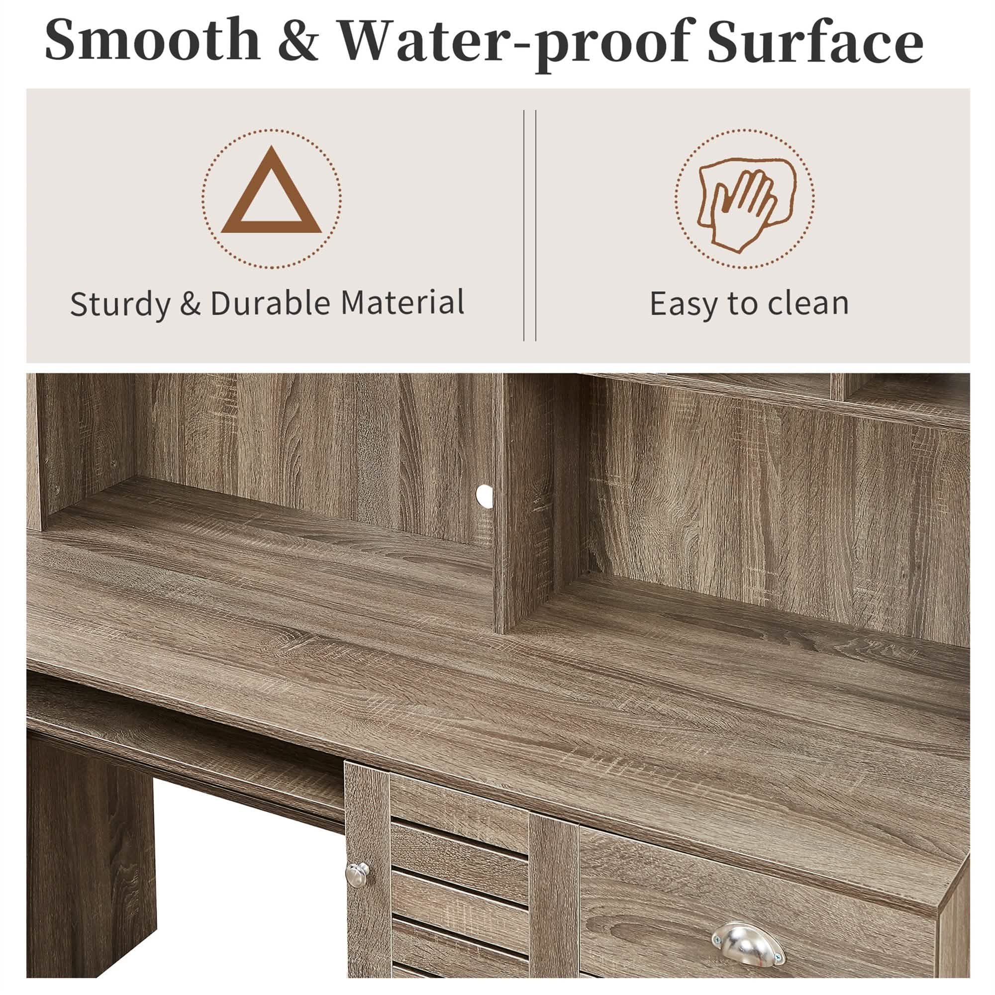 Modern Home Office Desk- 59" Computer Desk Table