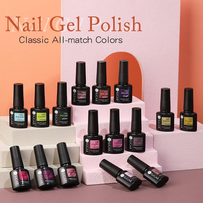 Modern Luxury Autumn Winter Womens Gel Polish Glossy Matte Diamond Effect Long Lasting Nail Art Sequins Design