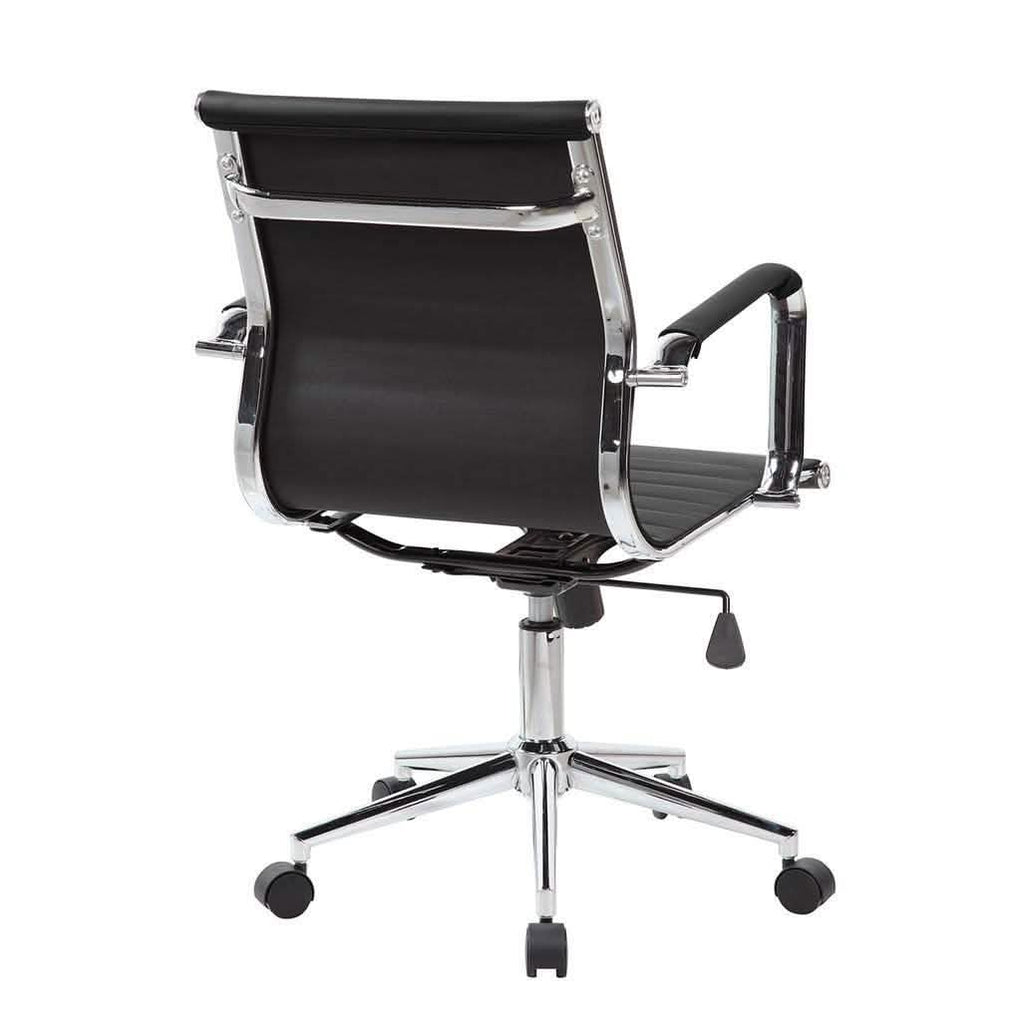 Modern Medium Back Executive Office Chair - Black