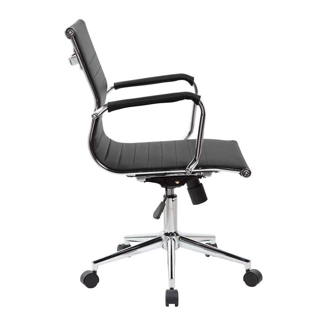 Modern Medium Back Executive Office Chair - Black