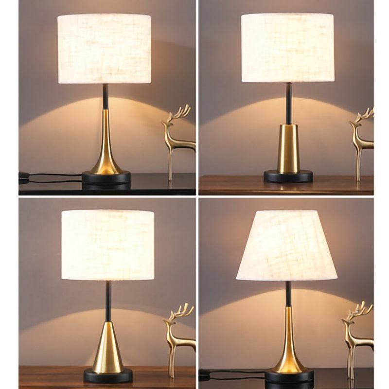 Modern Nordic LED Table Lamp Creative Simplicity Cloth Desk Light Indoor  Decorative Table Lamp Cute Study Lamps for Bedroom Décor