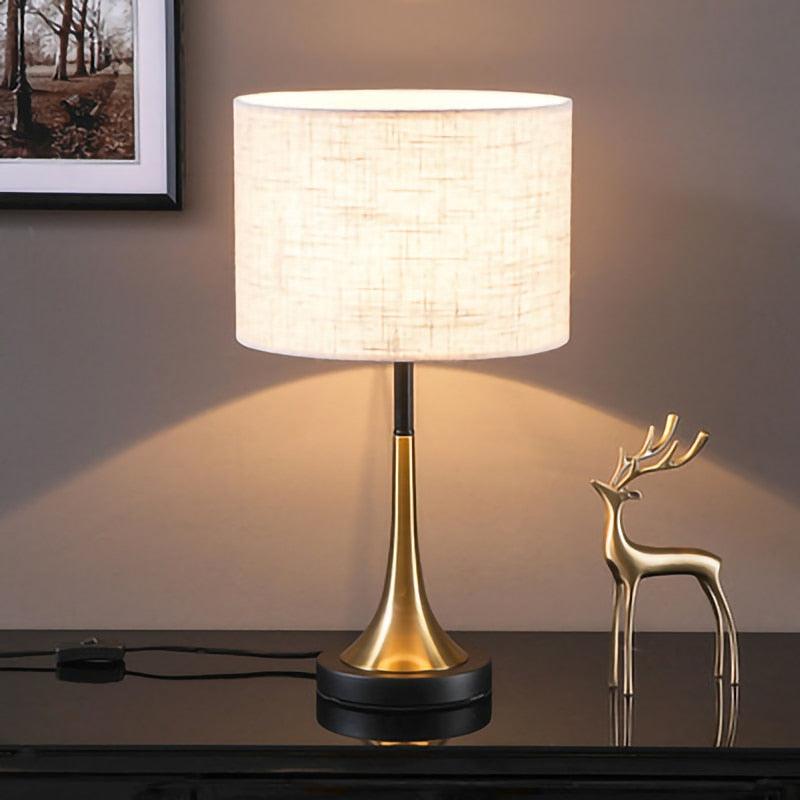 Modern Nordic LED Table Lamp Creative Simplicity Cloth Desk Light Indoor  Decorative Table Lamp Cute Study Lamps for Bedroom Décor