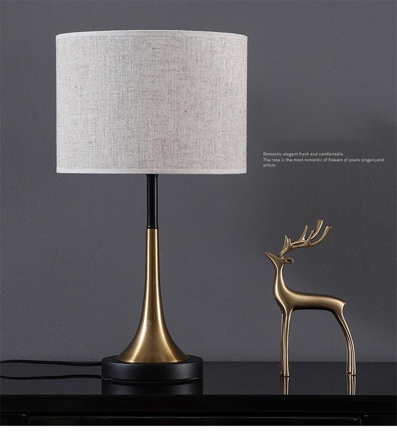 Modern Nordic LED Table Lamp Creative Simplicity Cloth Desk Light Indoor  Decorative Table Lamp Cute Study Lamps for Bedroom Décor