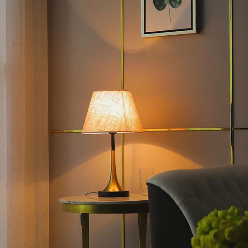Modern Nordic LED Table Lamp Creative Simplicity Cloth Desk Light Indoor  Decorative Table Lamp Cute Study Lamps for Bedroom Décor