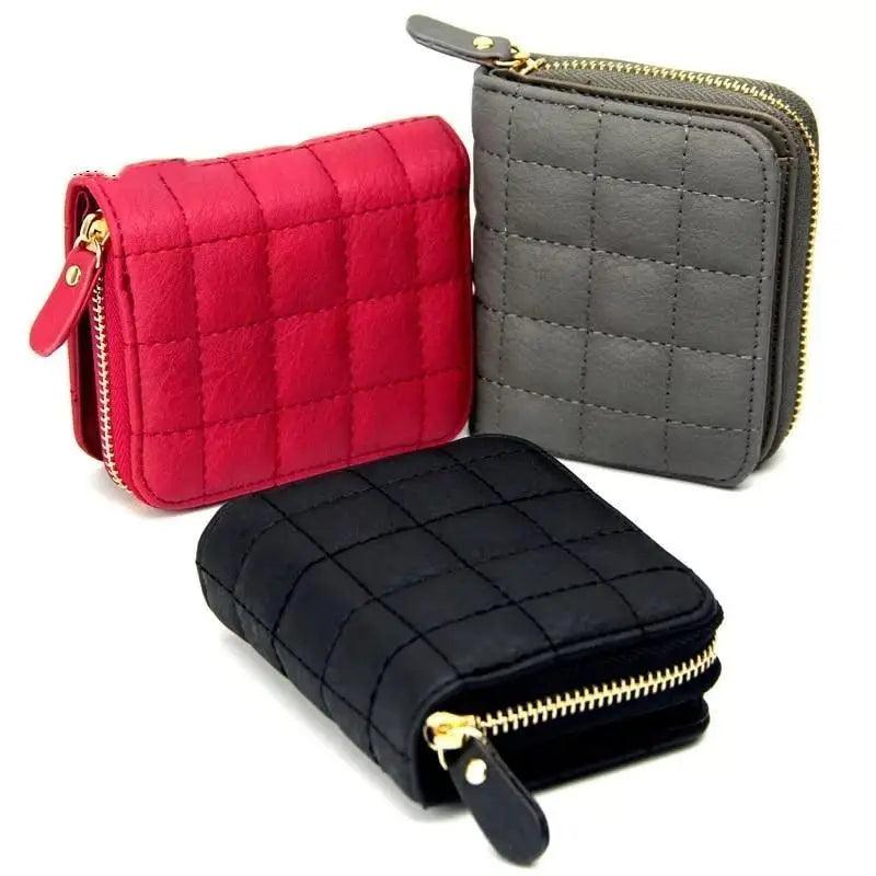 Modern PU Leather Card Holder Wallet Women Fashion Small Zipper Wallet Retro Mini Bags For Women