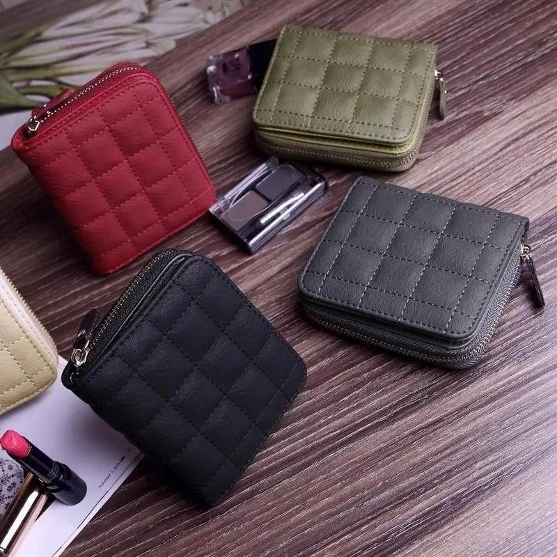 Modern PU Leather Card Holder Wallet Women Fashion Small Zipper Wallet Retro Mini Bags For Women