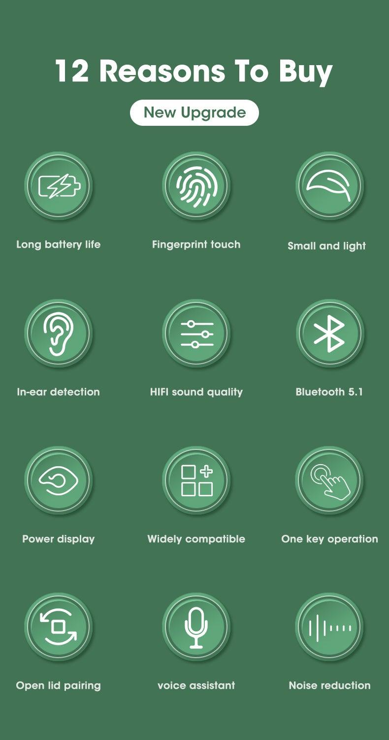 Modern White Wireless Bluetooth Headphones Waterproof HIFI-Sound Music Earphones For Outdoor Sport Workout Headset Sports Headphones Wireless Wearable Music Player Built-in Sweatproof Headphones With Charging Case Bluetooth 5.0