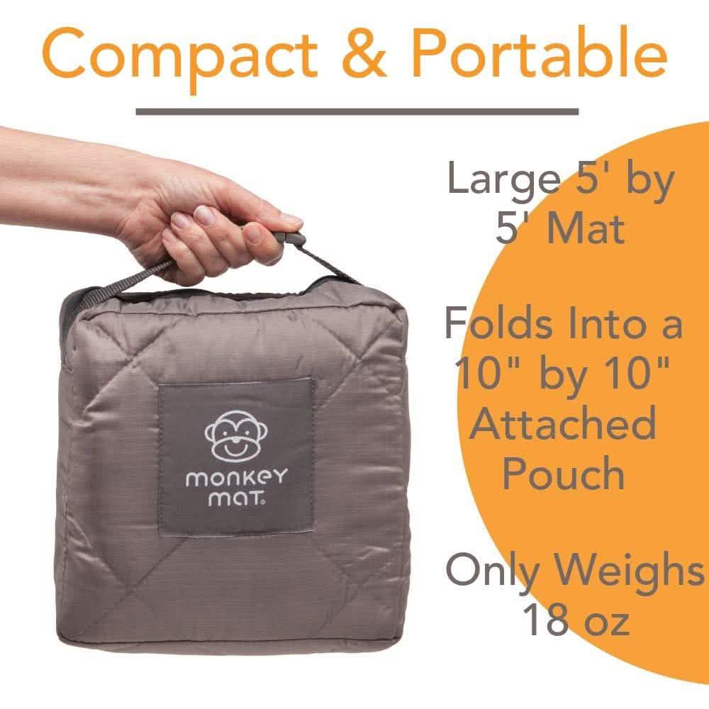 Monkey Mat Quilted Lightweight Luxurious Water Repellant Picnic Travel Blanket