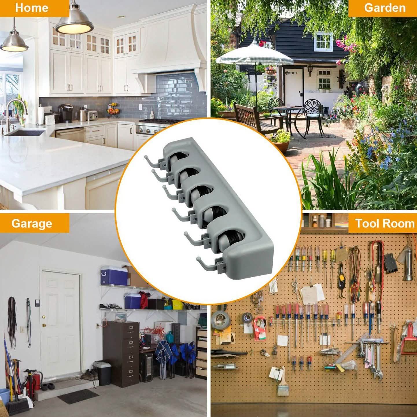 Mop Holder Wall Mount Organizer