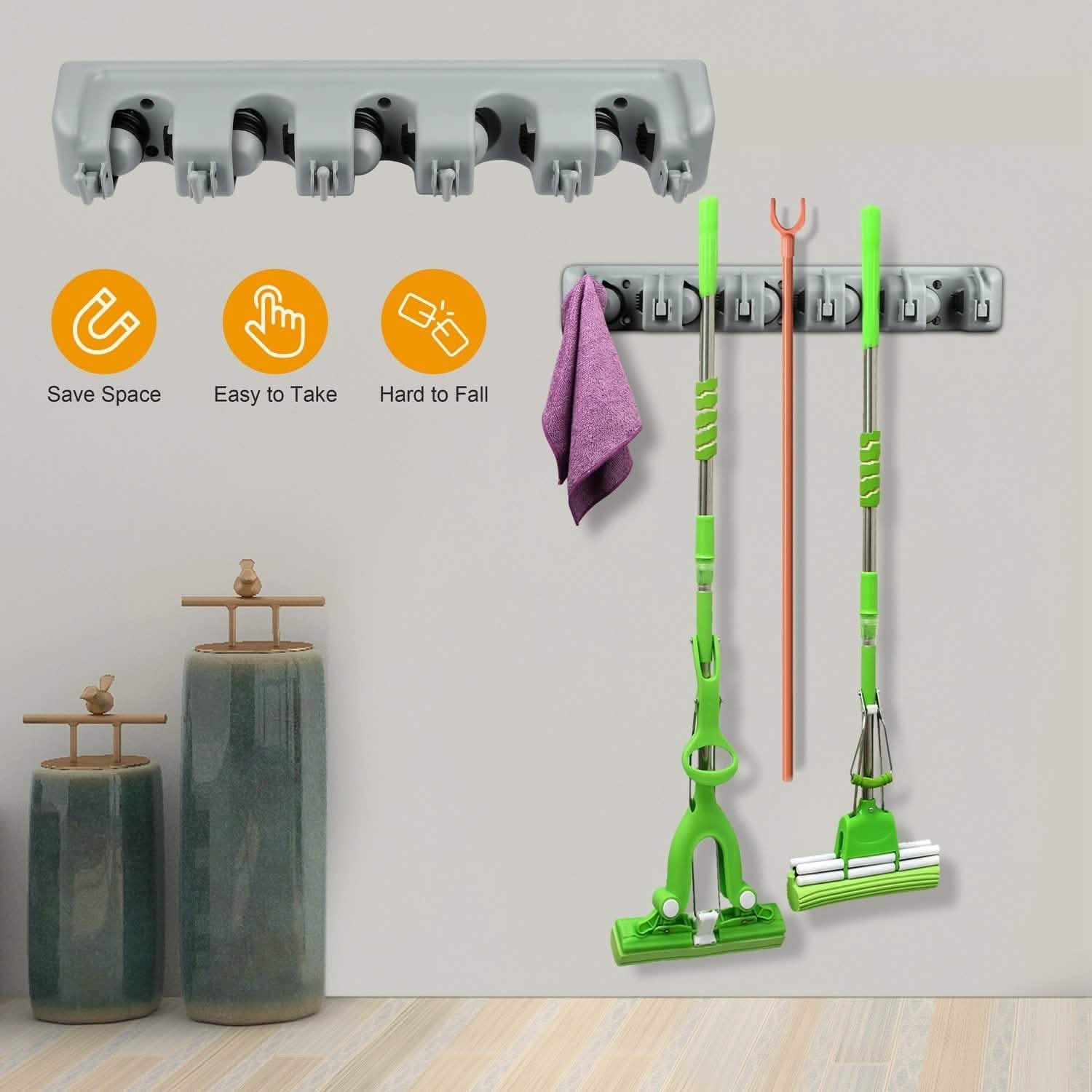 Mop Holder Wall Mount Organizer