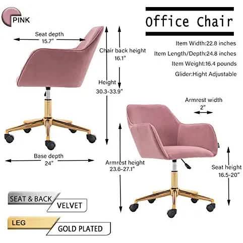 Morden Crush Velvet Home Office Chair