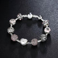 Mother's Day "LOVE" Engraved Heart Charm Bracelet