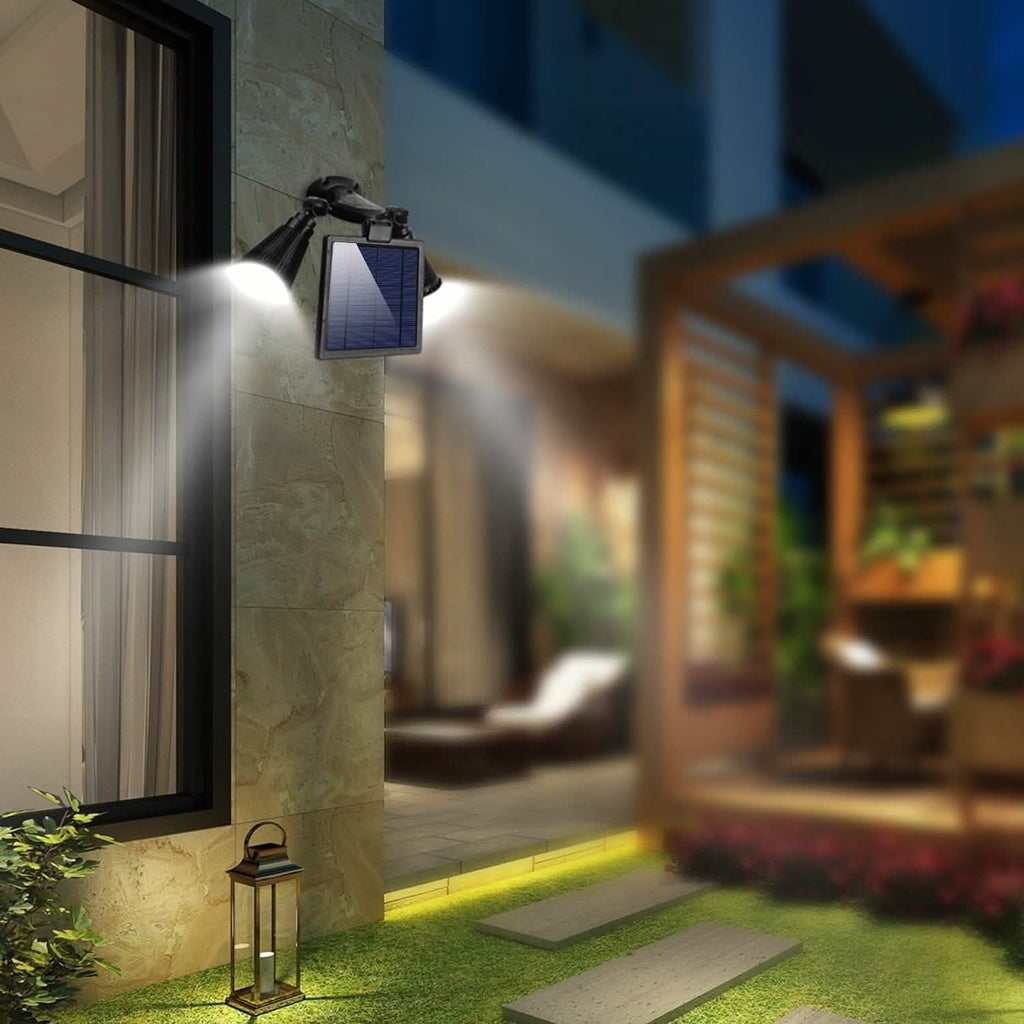 Motion Sensor Spotlights 2000lm Security Lights with Dual Head 360 Degree Rotatable