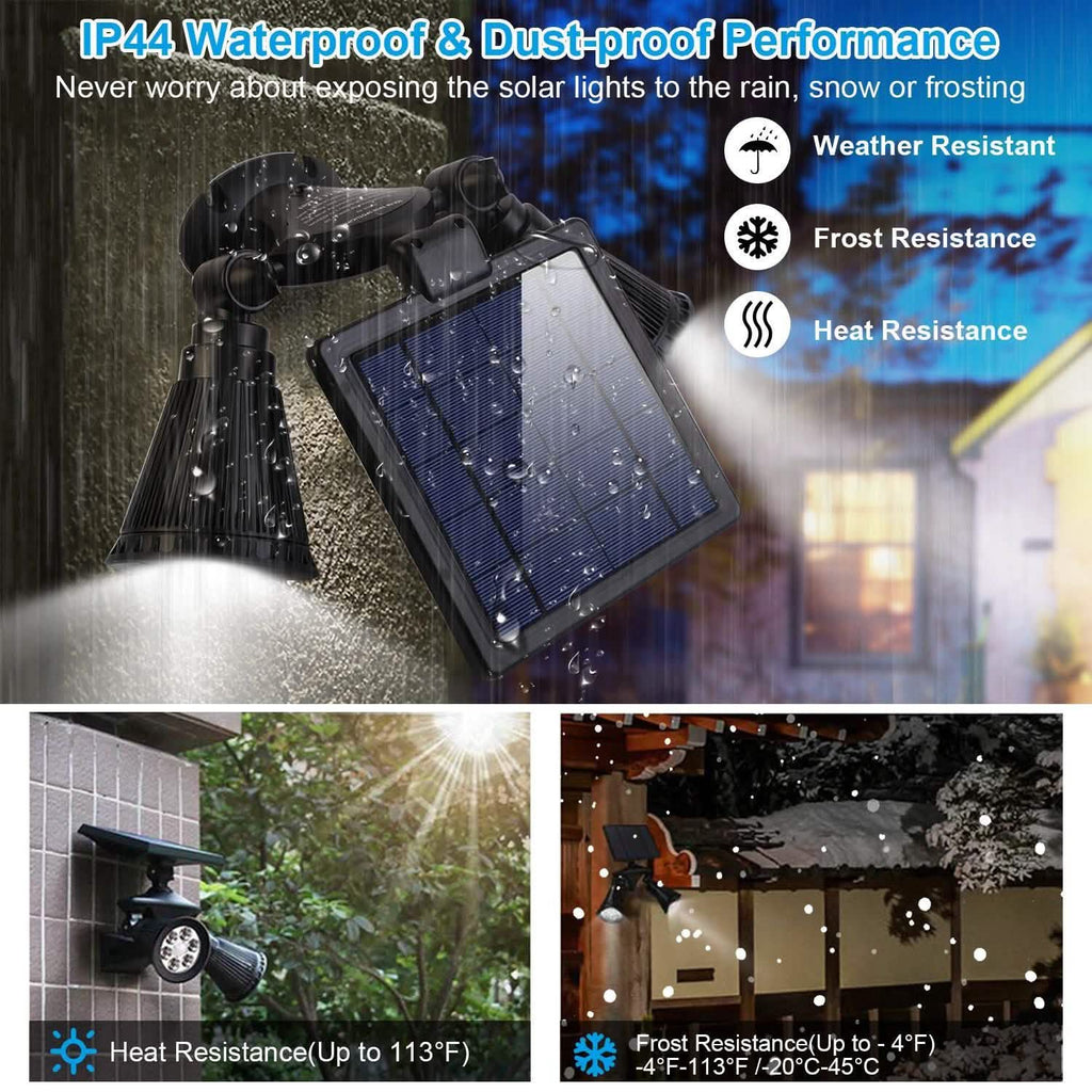 Motion Sensor Spotlights 2000lm Security Lights with Dual Head 360 Degree Rotatable