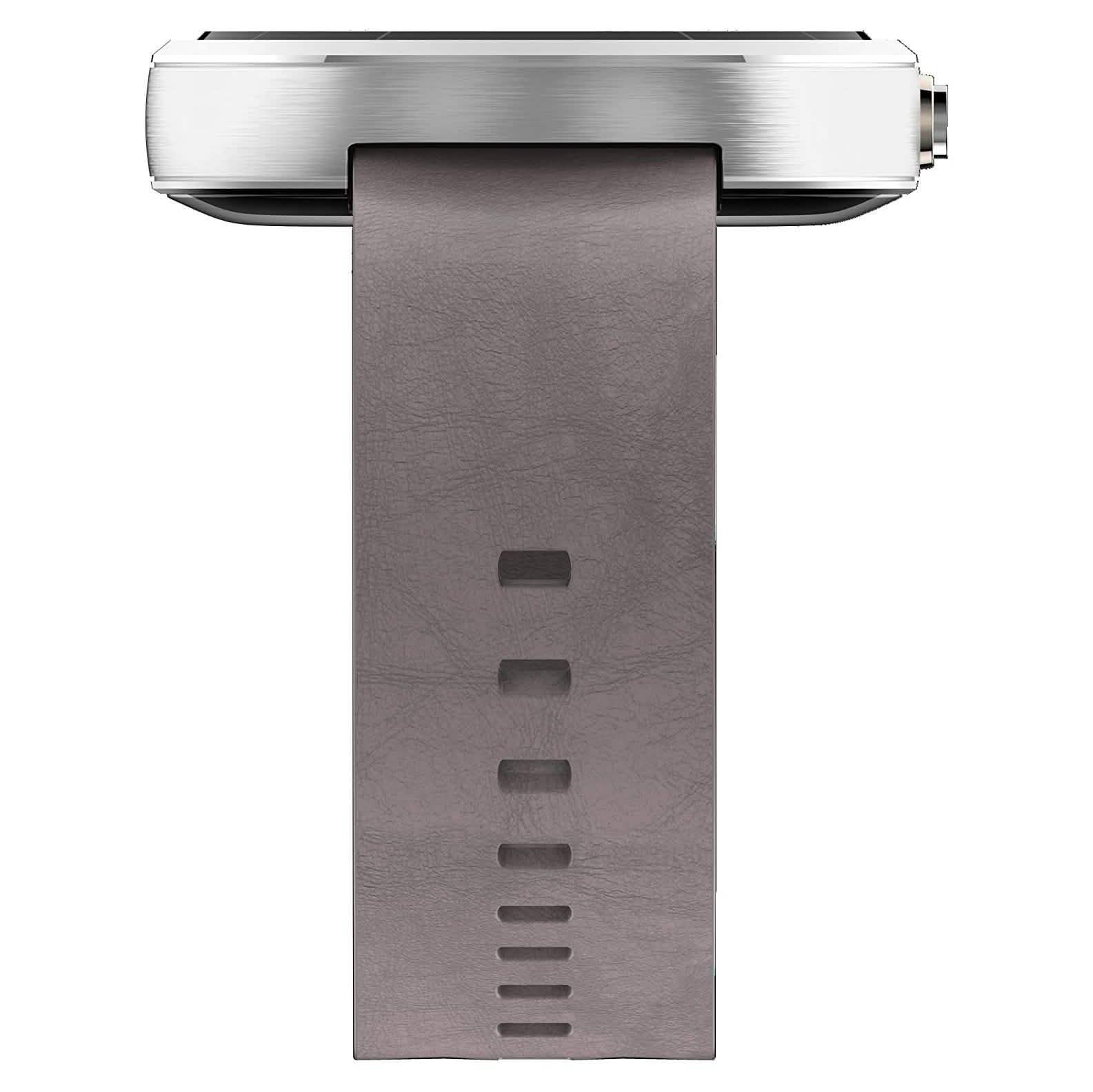 Motorola Moto 360 - Stone Grey Leather Smart Watch