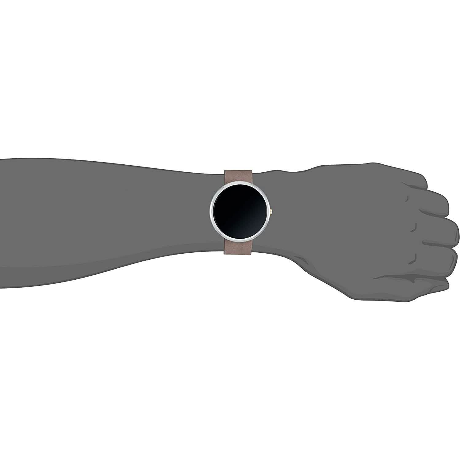 Motorola Moto 360 - Stone Grey Leather Smart Watch
