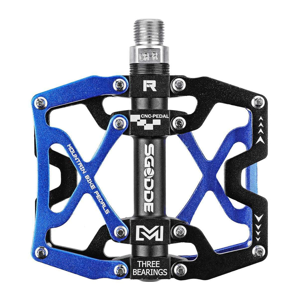 Mountain Bike 1 Pair Pedals Aluminum Alloy Cycling Bicycle Ultralight Wide Platform Anti-slip Pedal Bike Pedals Metal Bicycle Pedals Sealed Bearing Aluminum Alloy Mountain Bike Pedals Flat