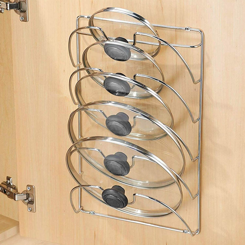 Mounted Pot Lid Rack Pot Cover Organizer
