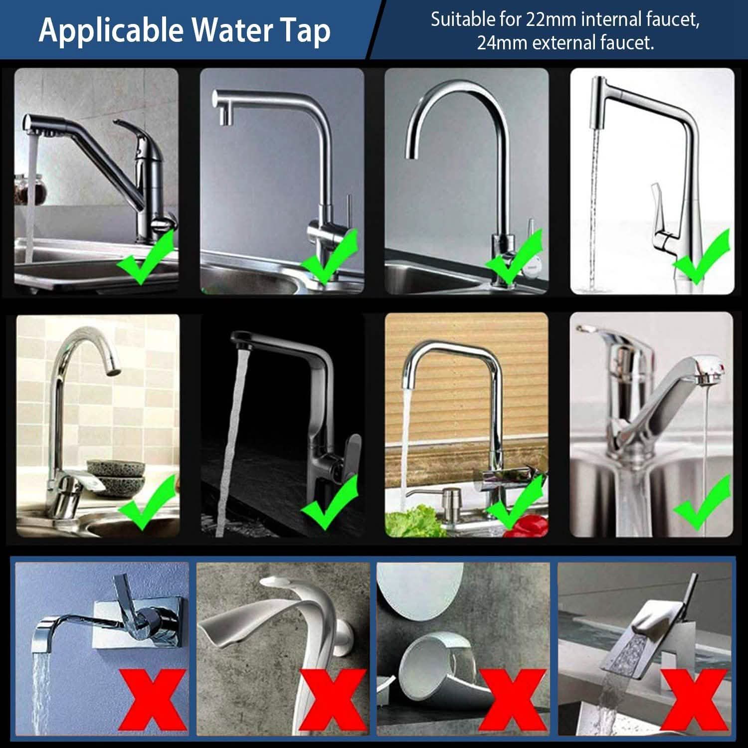 Movable Kitchen Tap Head 360° Rotatable Swivel