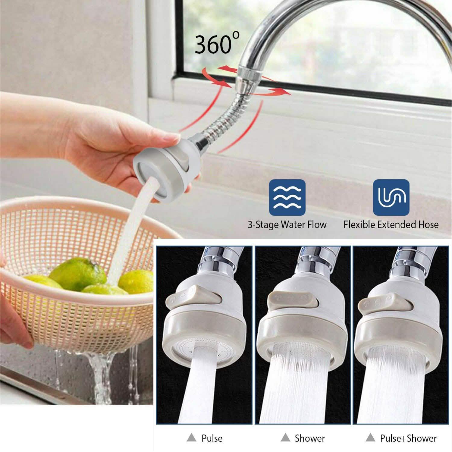 Movable Kitchen Tap Head 360° Rotatable Swivel