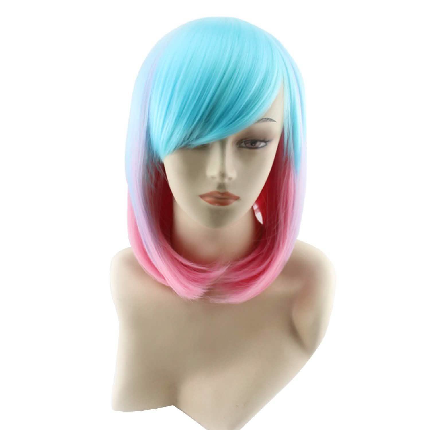 Multi-Color Ombre Short Bob Wig