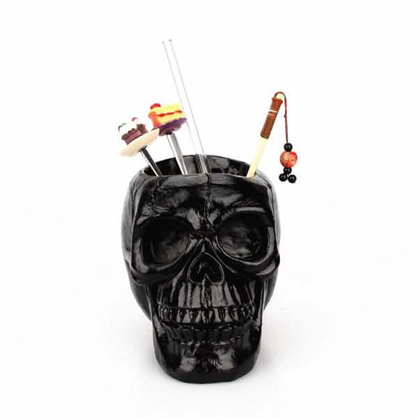 Multifunction Creative Skull Storage Stationery Holder