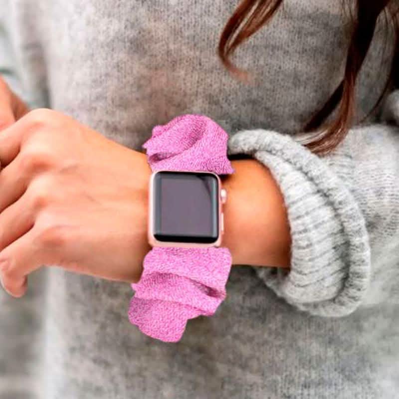 Multifunction Hair Scrunchie Apple Watch Band - Assorted Colors