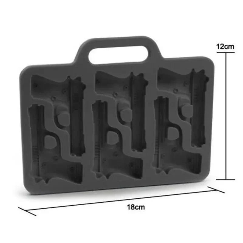 Multifunctional Ice Cube Maker Creative Silica Gel Gun Bullet Skull Shape Tray Mold Home Bar Party Cool Whiskey Wine Ice Cream Bar Tool
