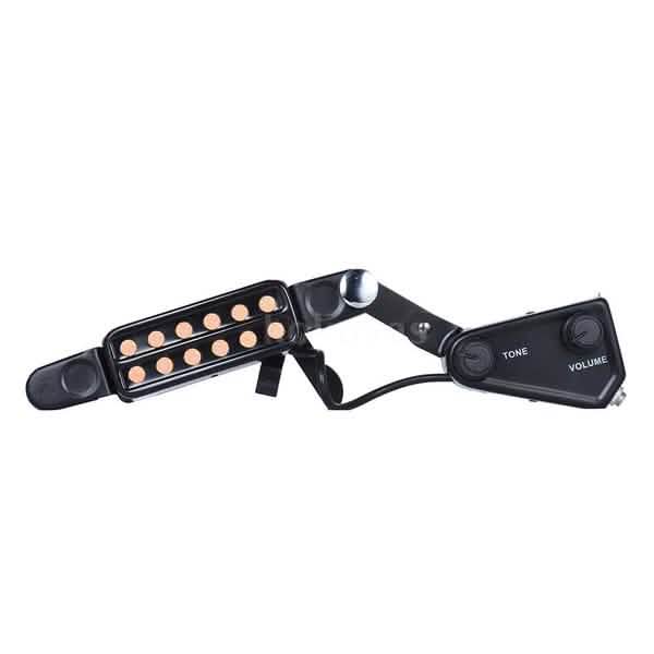 Music Tools 12-hole Acoustic Guitar Sound Hole Pickup Magnetic Transducer with Tone Volume Controller Audio Cable