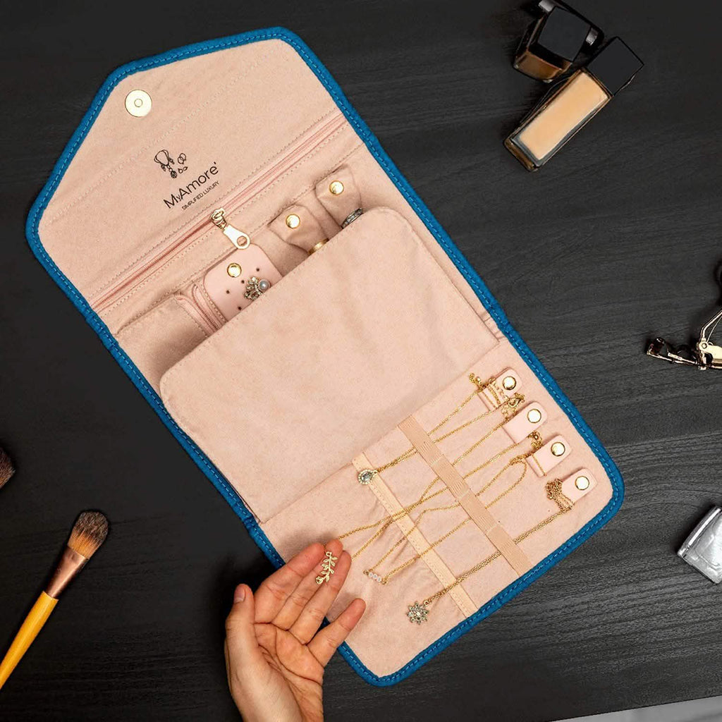 MyAmore' Jewelry Roll Travel Case