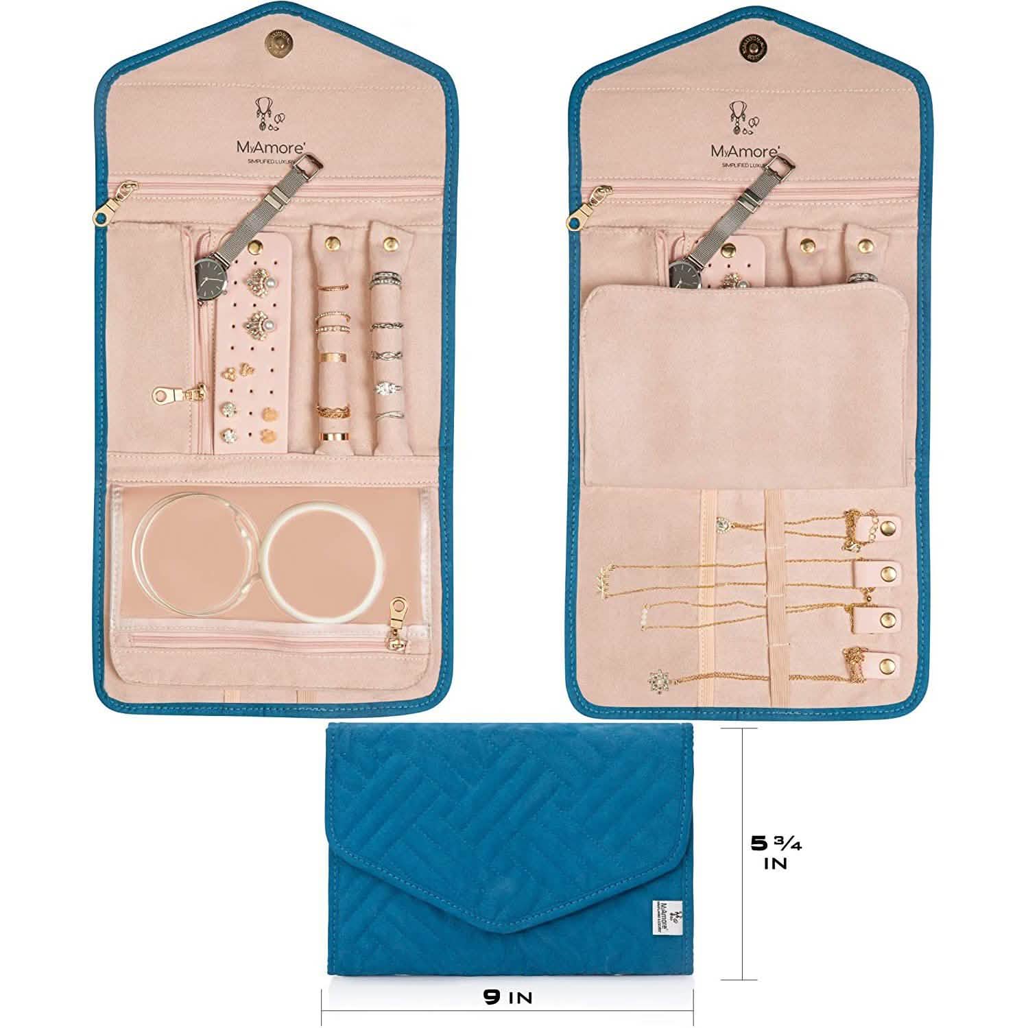 MyAmore' Jewelry Roll Travel Case